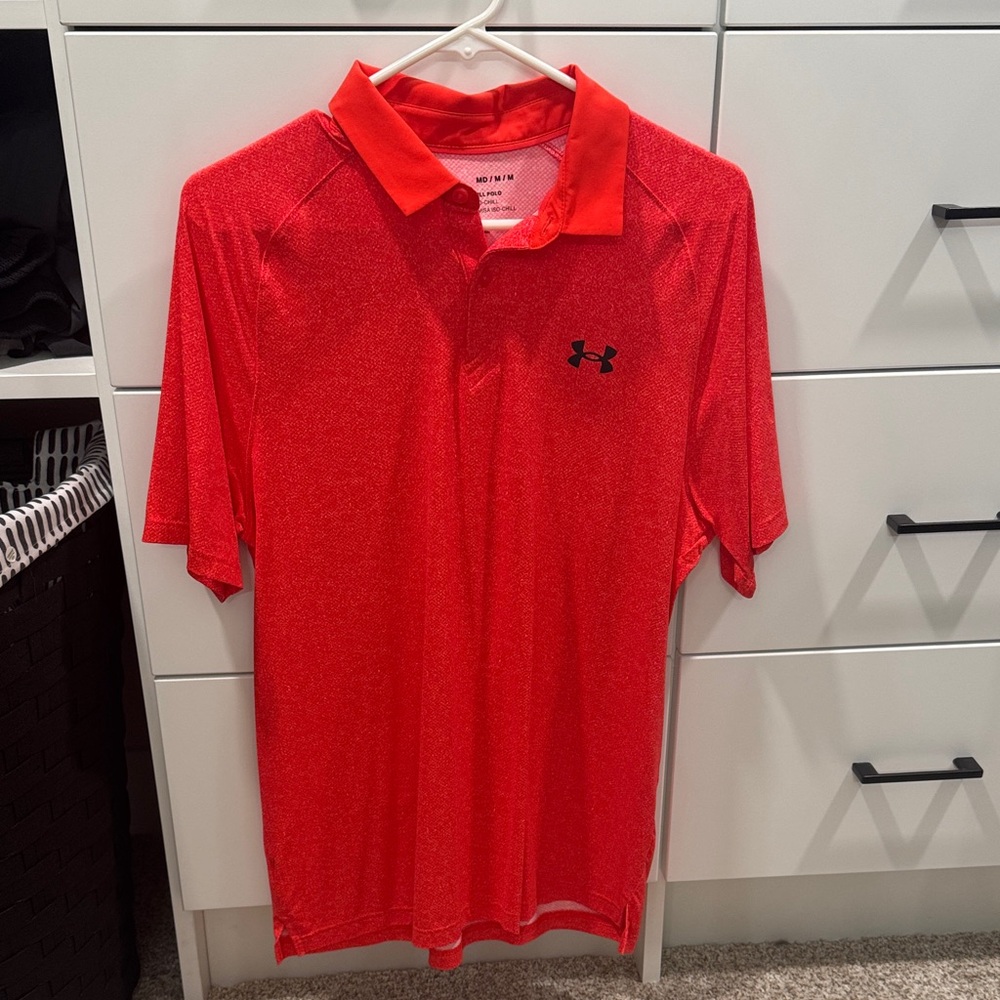 Under Armour Men's Vibrant Red Polo
